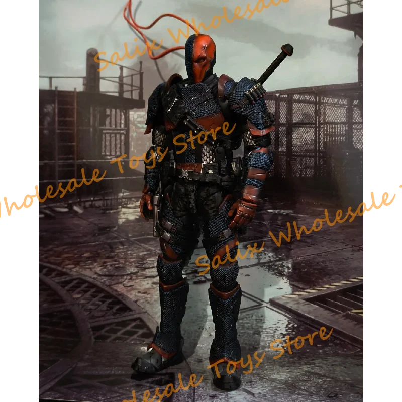 Original Lpzz Toys U-P-Finegures 1/12 Dc002 Deathstroke Arkham Knight Finished Modle Deathstroke Action Anime Figure Gifts Toys