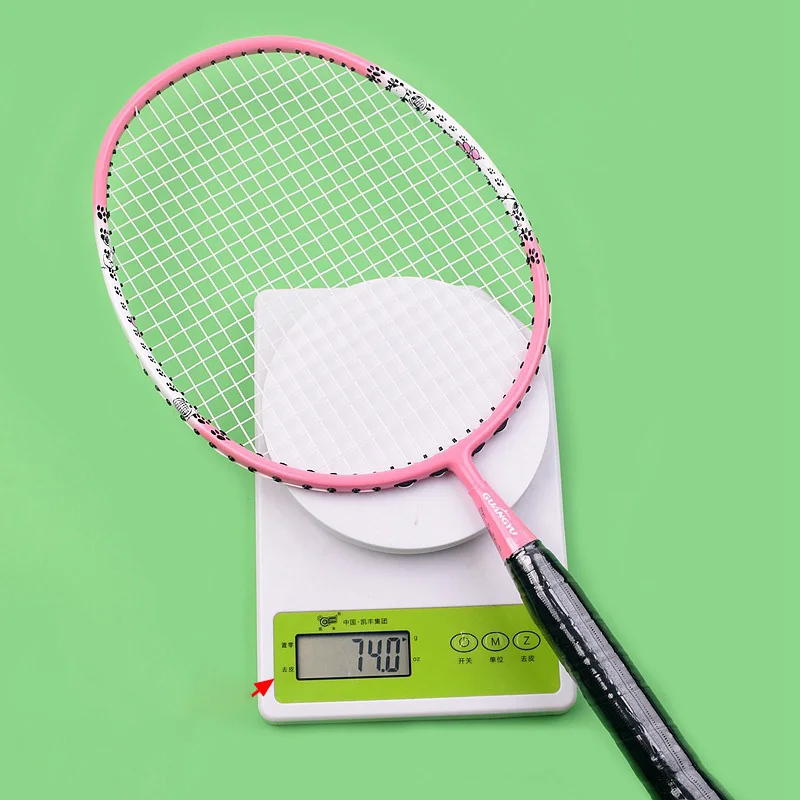 Guang yu-raket Badminton serat karbon untuk anak-anak, kelelawar anak 6U, 22-26LB, 3-7 tahun, anak-anak