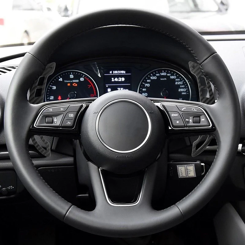 Carbon fiber magnetic shift paddles suitable for Audi A3 A4 A5 A8 Q2  Q4 Q7  S1 S3 S4 S5 SQ5 SQ7 SQ8 RS1 RS2 RS3 RS5 RSQ5