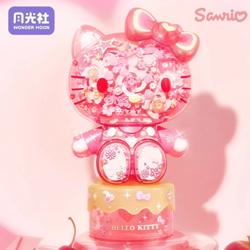 

Строительные блоки Sanrio HELLOKITTY, кластеры цветов, грубая сборная модель, игрушки-головоломки, настольные украшения, коллекция подарков