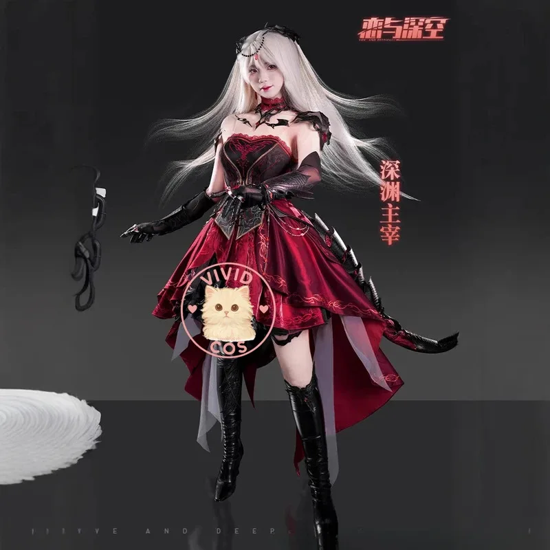 

Игра любви и глубокого космоса аниме косплей костюм Lord of the Abyss RPG Высококачественное сексуальное красное платье для женщин x;2,f;5.