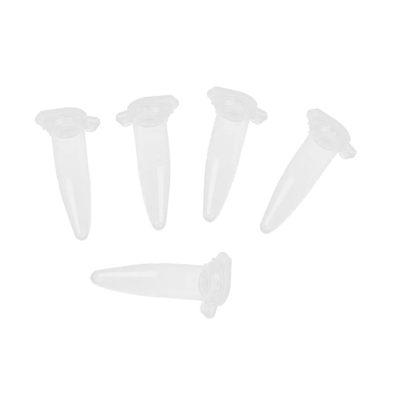 6000 قطعة أنبوب طرد مركزي بلاستيكي مطبوع بعلامة بيضاء شفافة للمختبر 0.5 مل