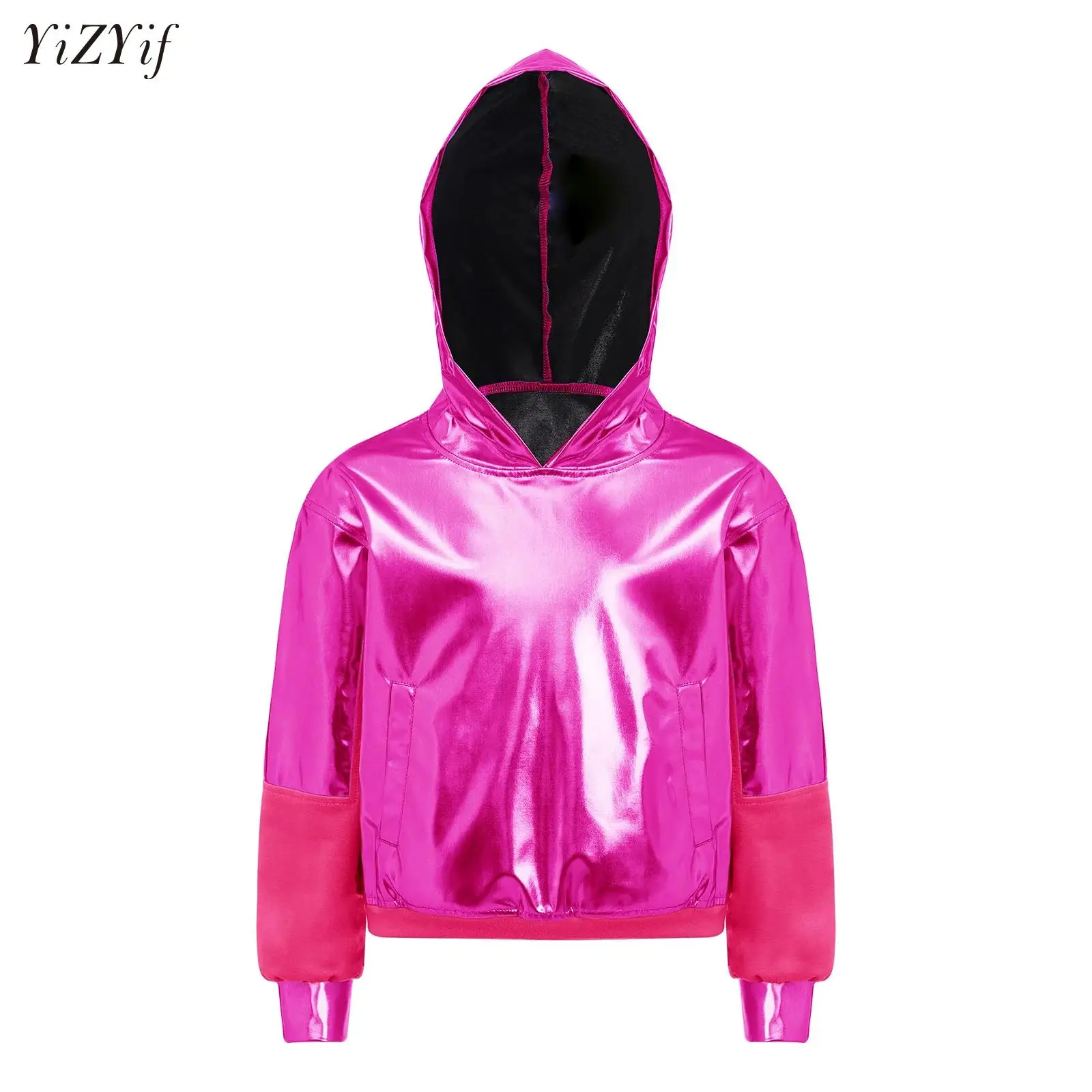 

Fashion Girls Boys Jazz Hip Hop Dance Costume Stage Performance Competition Coat Kid Clothing Dance Party Hoodie Sweatshirt