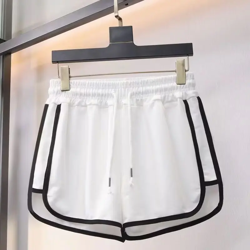 

Summer thin style men's spliced sports shorts men's casual pants summer loose wide leg hot pants