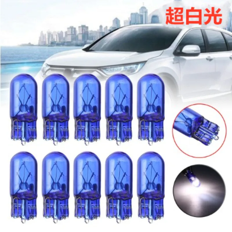 10x T10 168 W5W 5W halogen white globe xenon sidelight front headlight bulb 12V