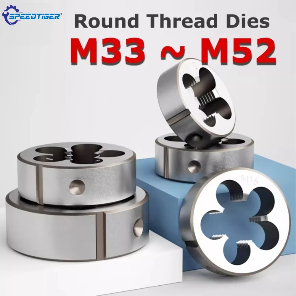 Thread Die Metric Round Dies Cutting Tool Right Hand Alloy Steel M33 M34 M35 M36 M37 M38 M39 M42 M45 M48 M52 External Thread