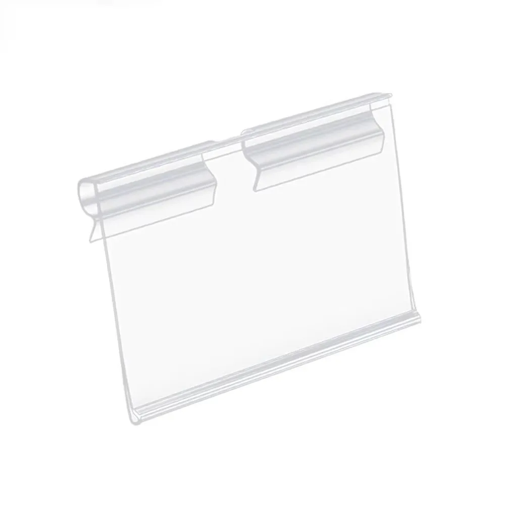 

Transparent Price Label Holders PVC Plastic Goods Labels Supermarket Label Display Price Tag Convenient Retail Shelf Card Slot