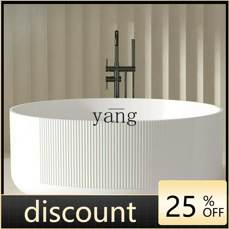 

LTT household acrylic integrated bathtub hotel double bed and breakfast large capacity round bathtub