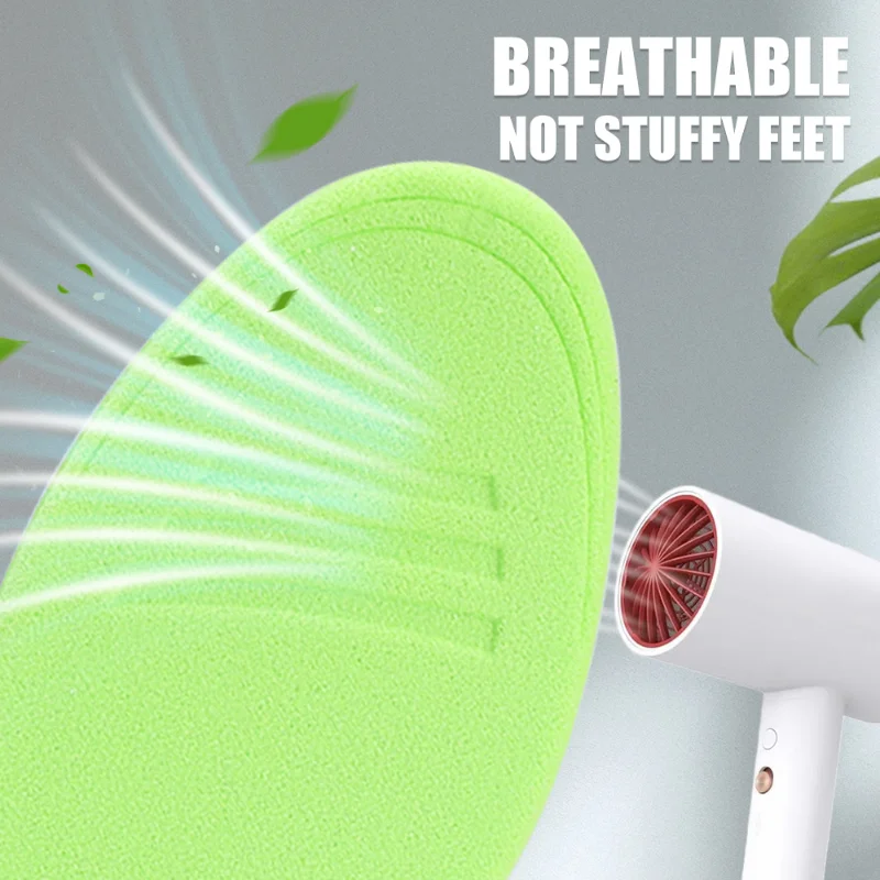 2PCS Soft Memory Foam Insoles for Shoes Men Women Deodorant Absorb-Sweat Massage Sport Insole Feet Orthopedic Shoe Sole Running image 4