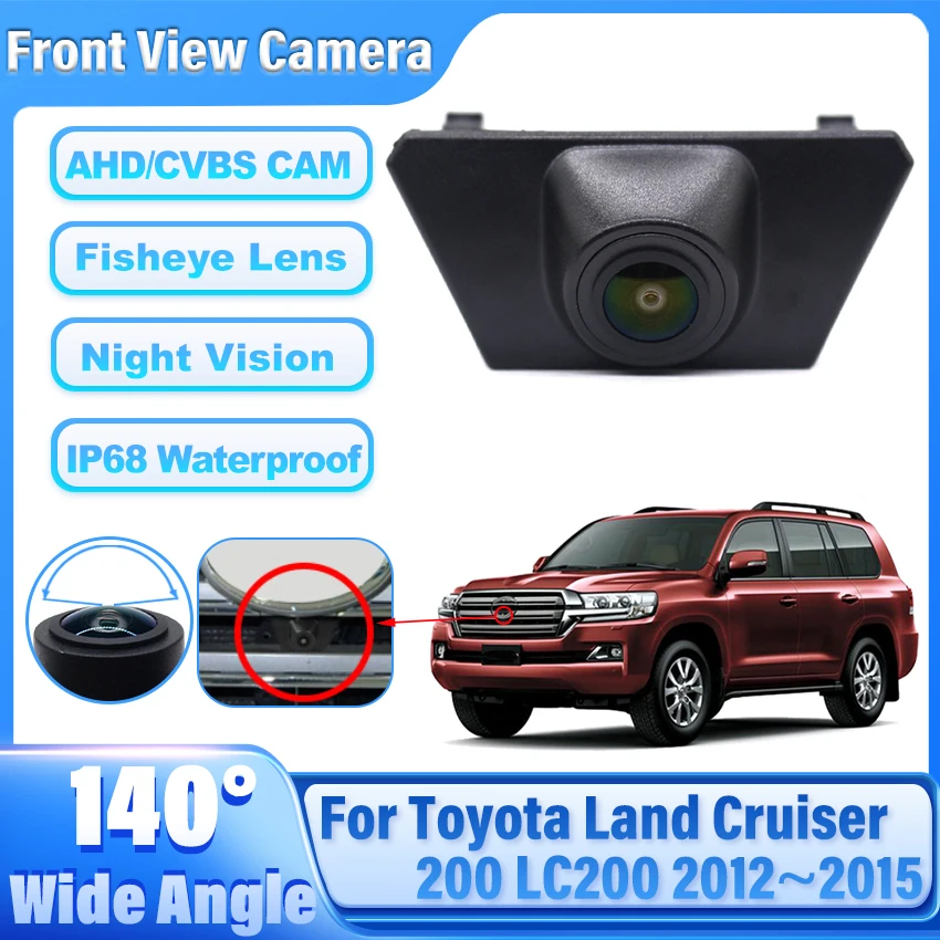 HD CCD Car Front View Parking Night Vision Positive Waterproof Logo Camera For Toyota Land Cruiser 200 LC200 2012 2013 2014 2015