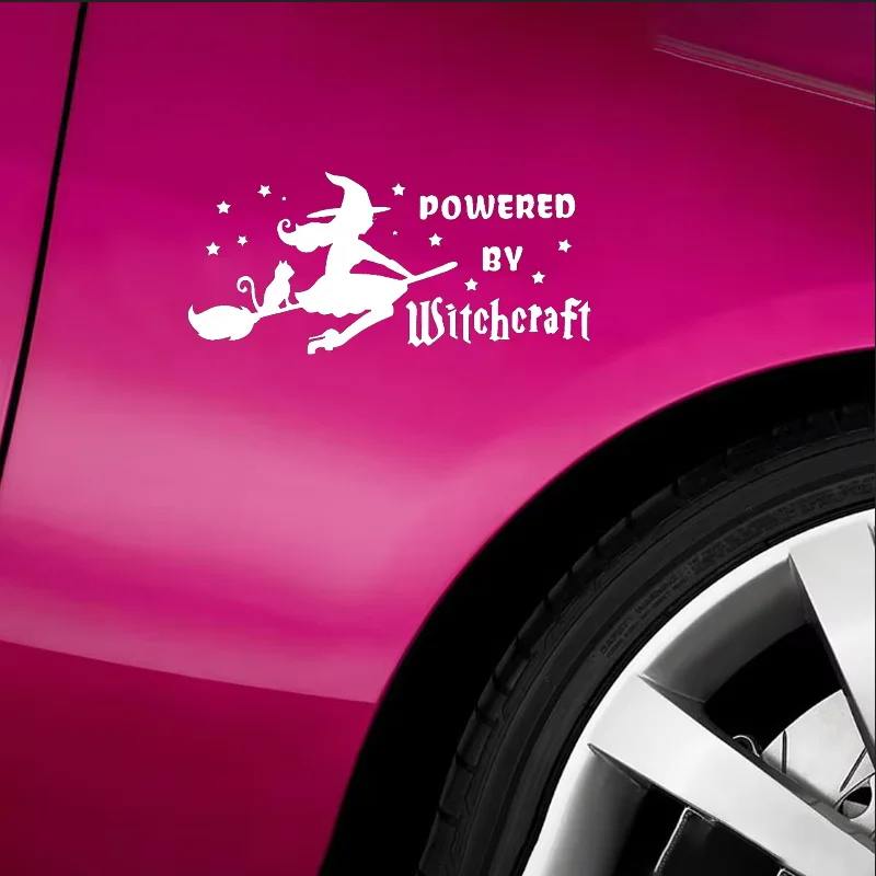 17*6.7 سنتيمتر مكنسة الساحرة على شكل نافذة السيارة الوفير دراجة نارية اكسسوارات الديكور الفينيل سيارة ملصق #5