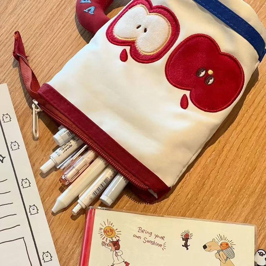 Simpatica borsa per penne a forma di tazza da tè con manico Astuccio per matite per cartoni animati Portapenne di grande capacità Studenti