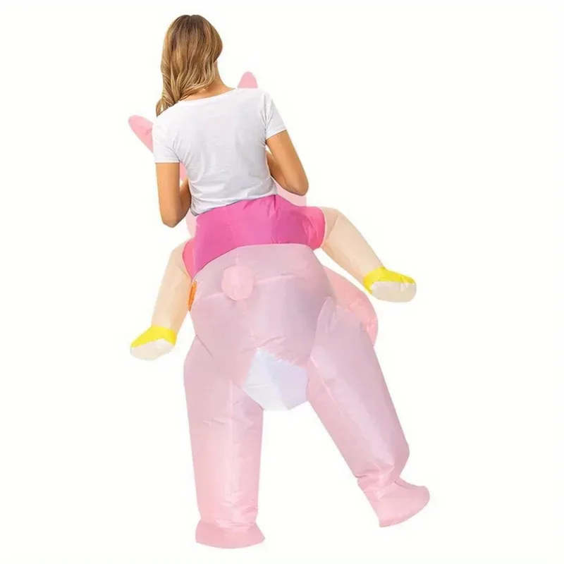 Disfraz inflable de conejo rosa, disfraz de conejito de Pascua para adulto, traje inflable de conejo, disfraz inflable de Pascua