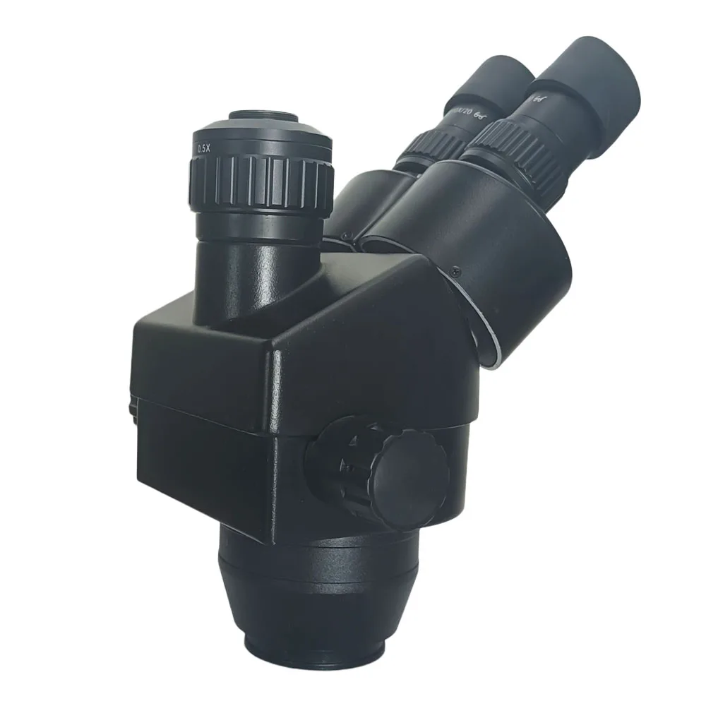 Microscopio da tavolo con zoom stereo trinoculare 7X-45X 3.5X-90X WF20X 0.5X 2.0X Obiettivo ausiliario PCB Saldatura gioielli