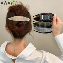 AWAYTR Marble Hair Claw Clip Barrette Duckbill for Women Fashion Crab Acrylic Hairpin Ponytail Hair Accessories Headwear