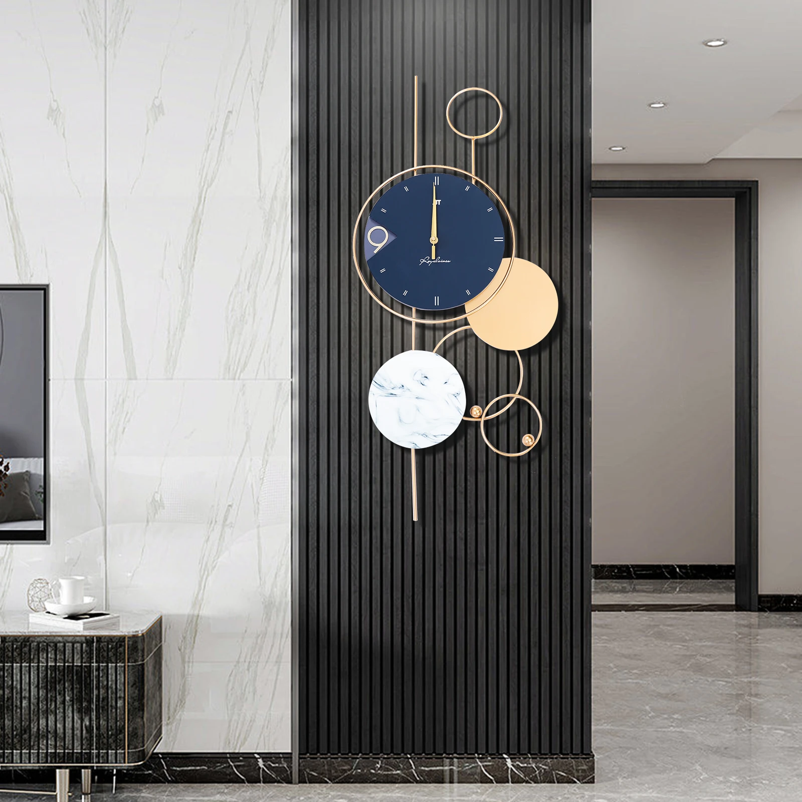 

Modern Exquisite & Stylish Design Wall Clock Built-in Sweeping Seconds Movement, 30" Wall Clock w/Hook Indoor Silent Non-Ticking