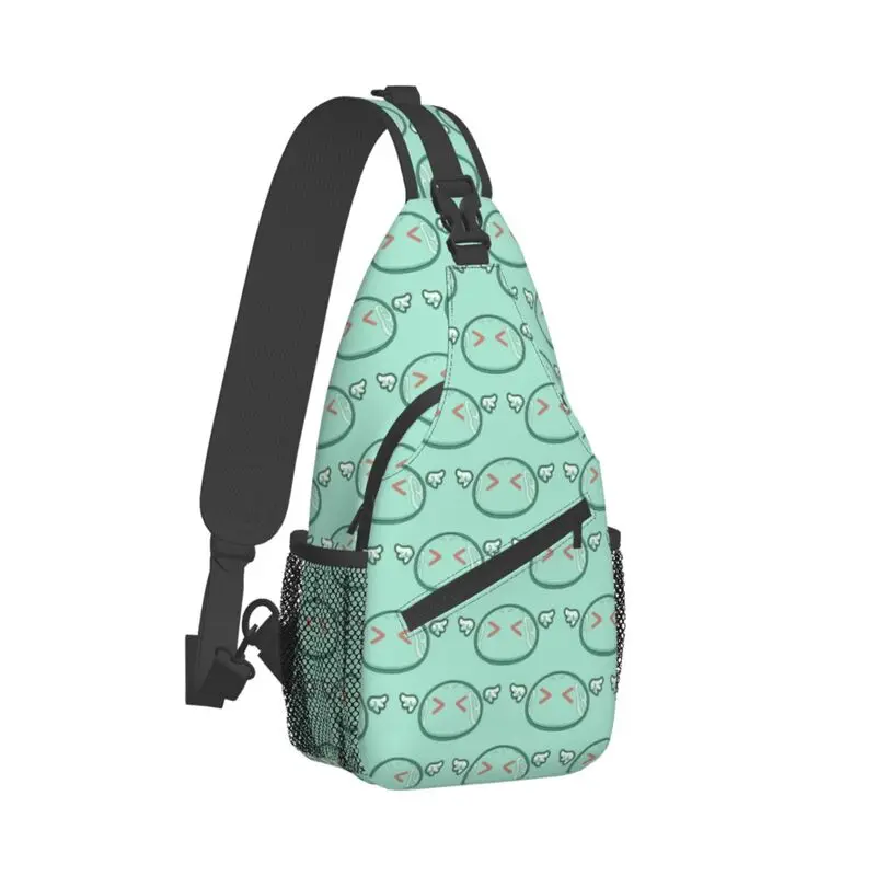 Genshin uderzenie Anemo Slime plecak typu Crossbody mężczyzn Anime, możliwość personalizacji torba na klatkę piersiowa na ramię do jazdy na rowerze na kempingu