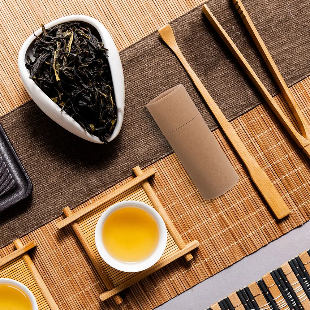 20 قطعة كرافت ورقة هدية صندوق أسطواني التعبئة والتغليف البني الزهور باقة المطبخ تخزين جرة التفاف سميكة كرتون أنابيب الشاي