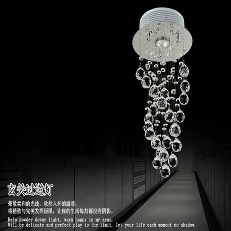 Best Price Modern Luxury LED Crystal Chandelier Bedroom Corridor Hallway Entrance Bar Balcony LED Lamp Free Shipping