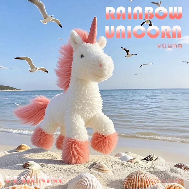 Kawaii licorne en peluche pendentif en peluche porte-clés mignon fille sac accessoires peluche poupée voiture porte-clés pendentif pour enfants cadeau de noël