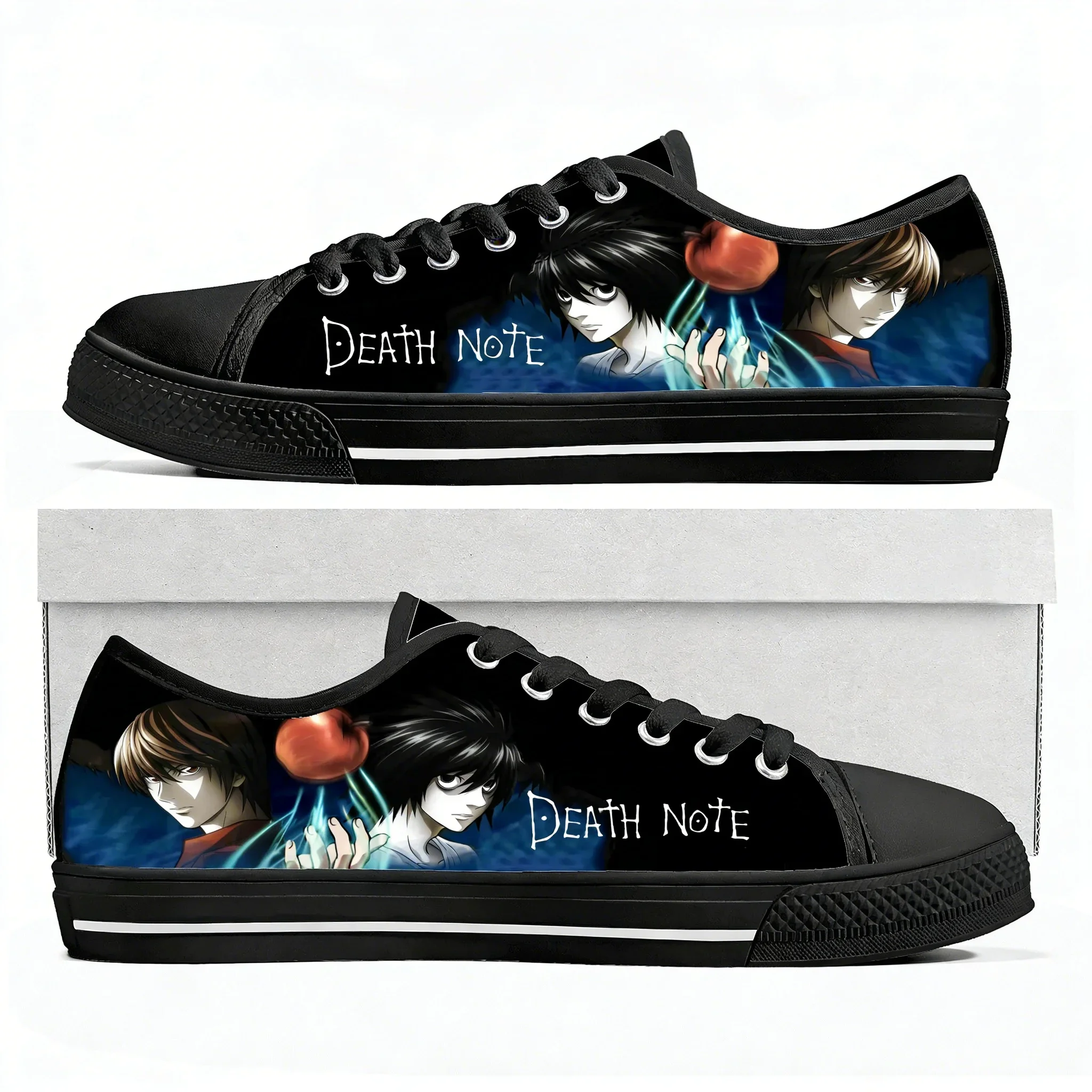 

Japan Anime DEATH NOTE Low Top High Quality Sneakers Mens Women Teenager Canvas Sneaker Casual Couple Hiking Lightweight Shoes