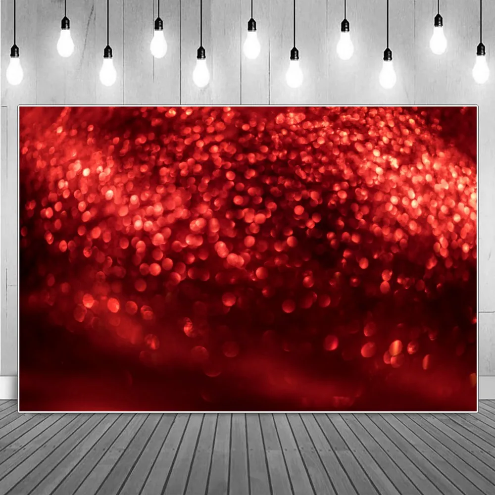 Fondo de fotografía de Bokeh con brillos de luz roja, Fondo de fotografía abstracto personalizado para cumpleaños, boda, bebé, hogar, sesión fotográfica