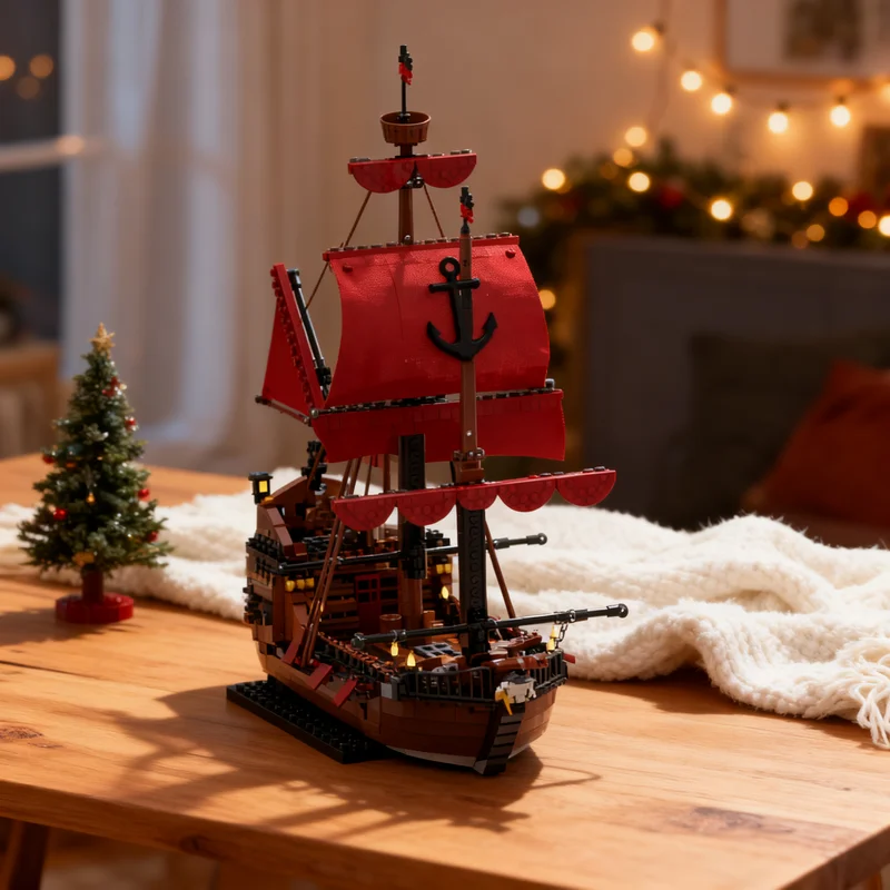 1089pcs MOC Pirates Port Sauvage Loup De Mer Model Building Blocks Christmas Gift Toys Education Display Birthday Brick Creative