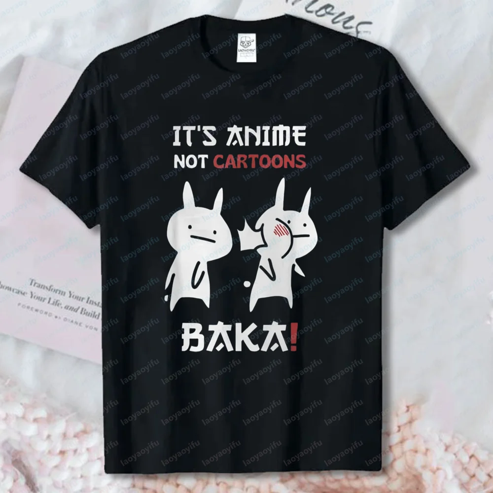 Men's Japanese Anime Baka Tshirt Funny 