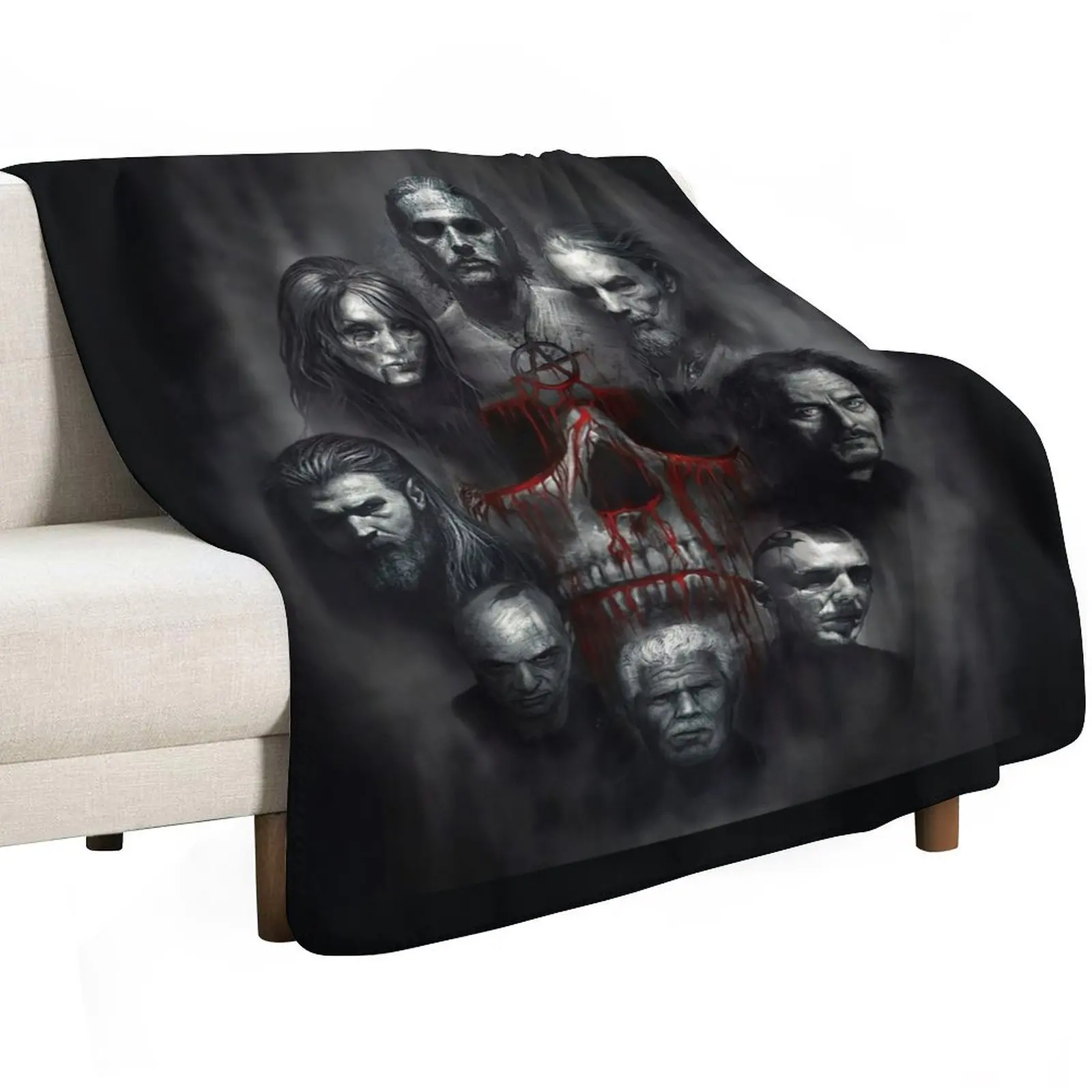 SOA the greatest cast black and whitedesign Throw Blanket Luxury Throw Sleeping Bag Flannels manga Custom Hairys Blankets