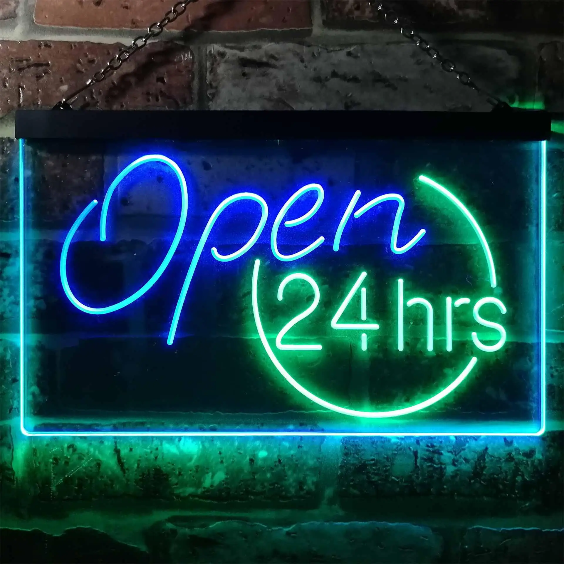 

Open 24 hrs Dual Color Led Neon Sign st6-i2131
