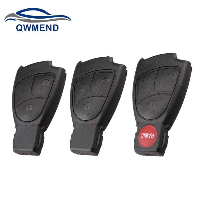 

QWMEND 2/3/4 Buttons Smart Remote Key Keyless Fob Case Cover For Mercedes Benz B C E ML S CLK CL key shell