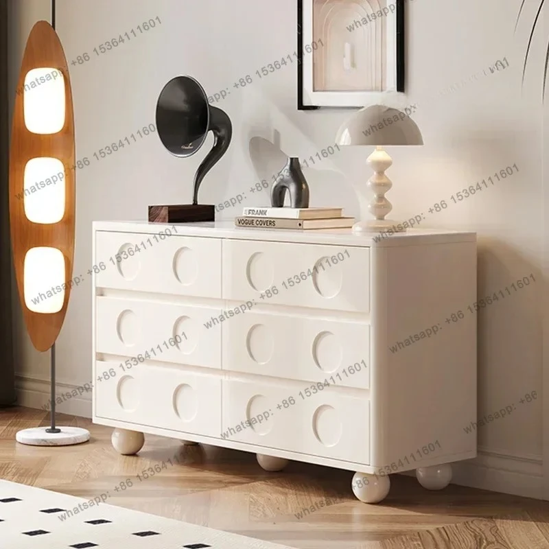 

Solid Wood Chest Of Drawers Household Simple Storage Cabinet Nordic Cream Style
