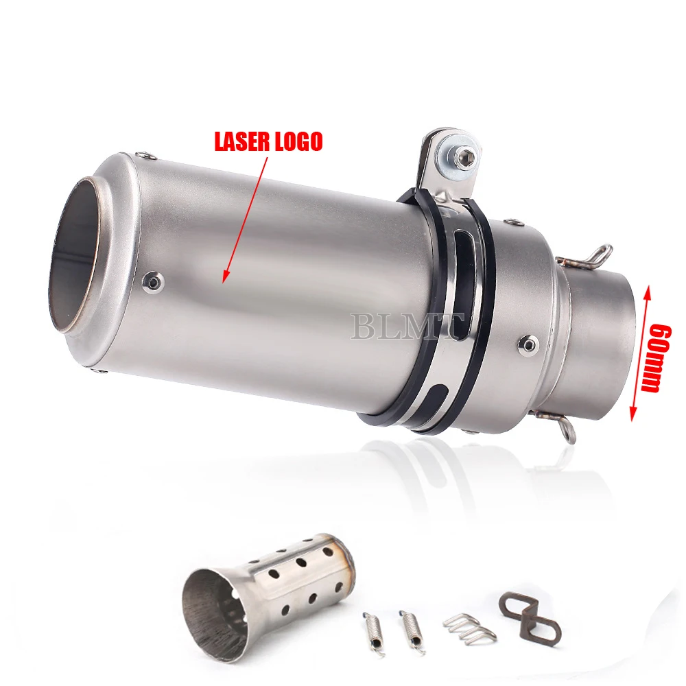 Universele 51/60mm motorfiets sc uitlaat inox uitlaat koolstofvezel uitlaat met DB Killer voor z900 R3 R25 MT07 MT09 R1 Z400 Z650