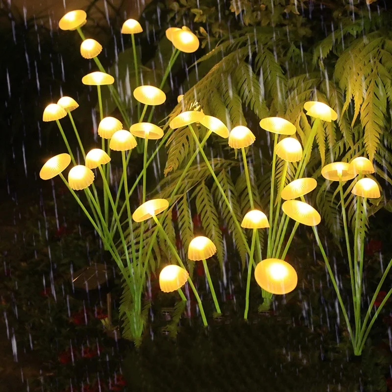 

Outdoor Dual Mode LED Solar Mushroom Lights Solar Lights Waterproof Decor Yard Patio Pathway Jellyfish for Garden Decoration