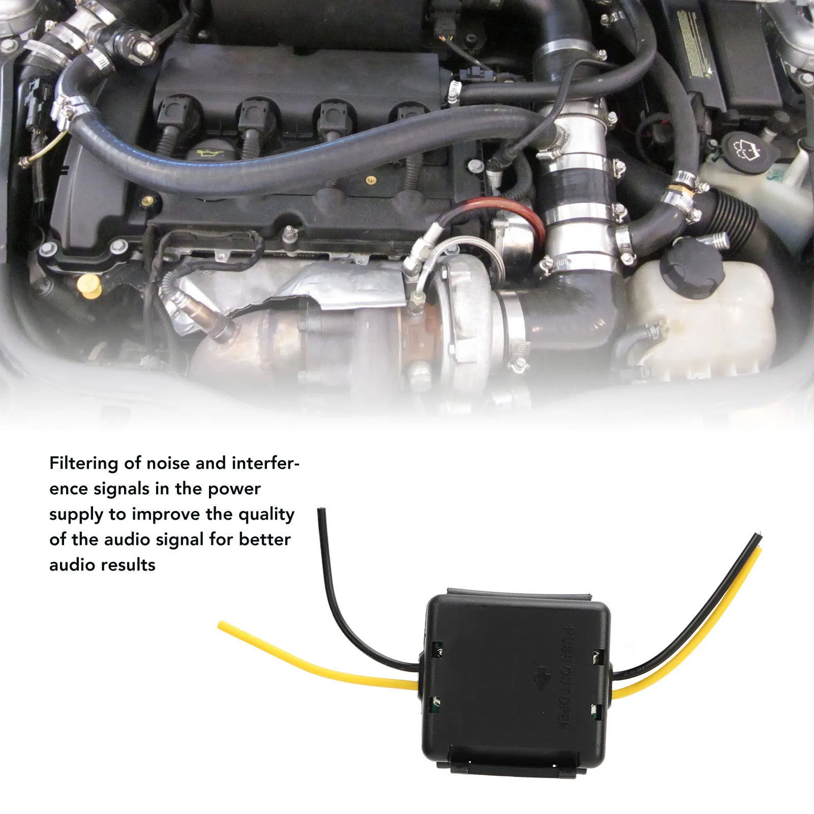 車用パワーフィルター ステレオノイズサプレッサー レデューサー 頑丈な干渉防止 12V イコライザー用ノイズ低減