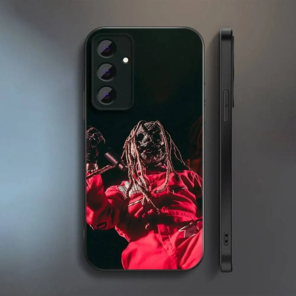 حافظة هاتف C-Corey T-Taylor Musician لهاتف سامسونج S 25,24,23,22,30,21,10,9,Ultra,Plus,Lite,FE,4,5G حافظة سوداء ناعمة