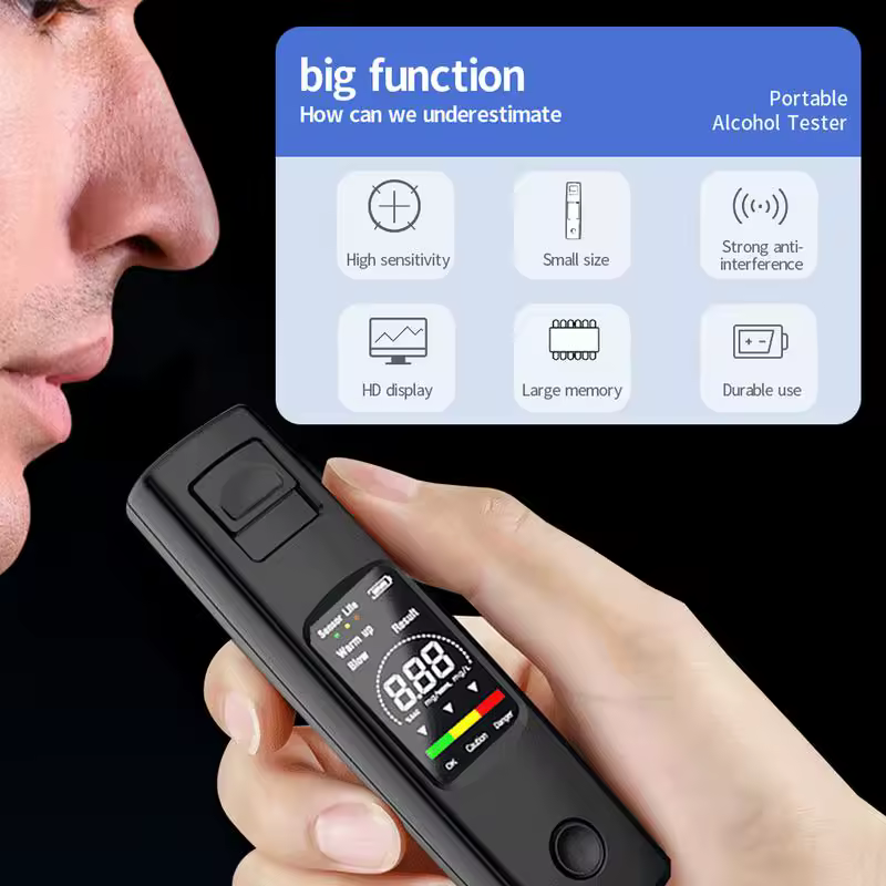 Rápido-alta precisão carro álcool bafômetro, Profissional Digital Alcohol Tester, Uso pessoal do álcool Tester