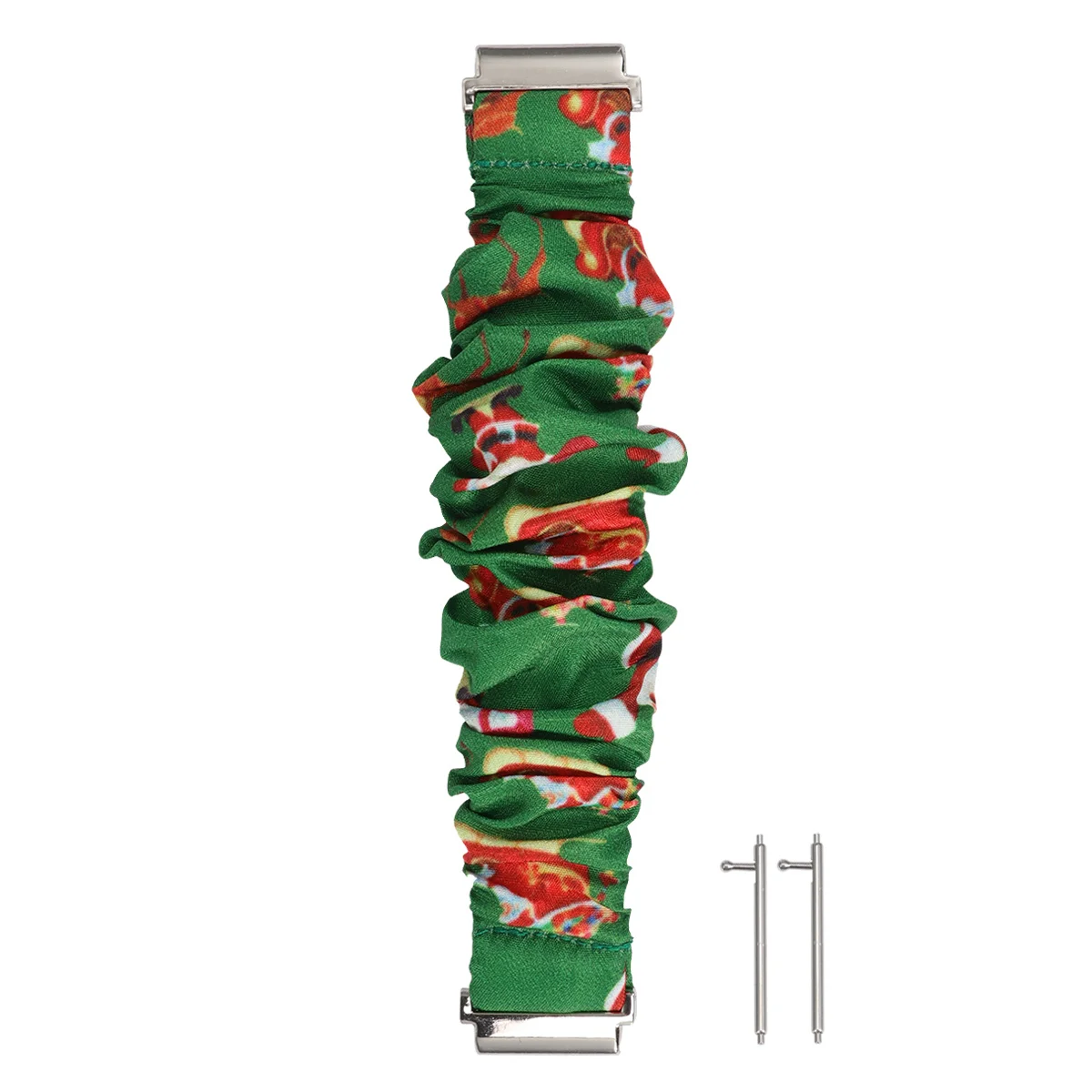 

Christmas Print Watchband Compatible 2 Comfortable Durable Hair Ring Design Chic Watch Accessories