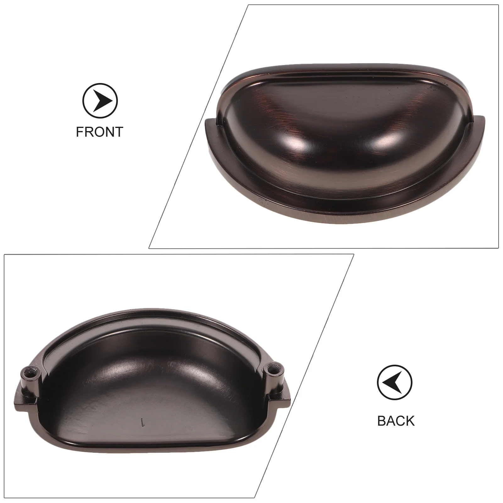 

2pcs Shell Red Pull Handle Aluminum Alloy Finish Smooth Edges Cupboard Closet Cabinet Drawer Furniture Replacement Knobs