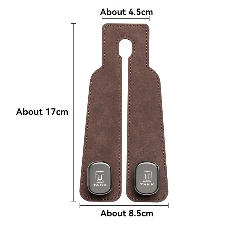 Suede Double Hook Rear Seat Backrest Hook Car Interior Organizer Accessories For Great Wall Tank 300 500 700 2022 2023 2024 GWM