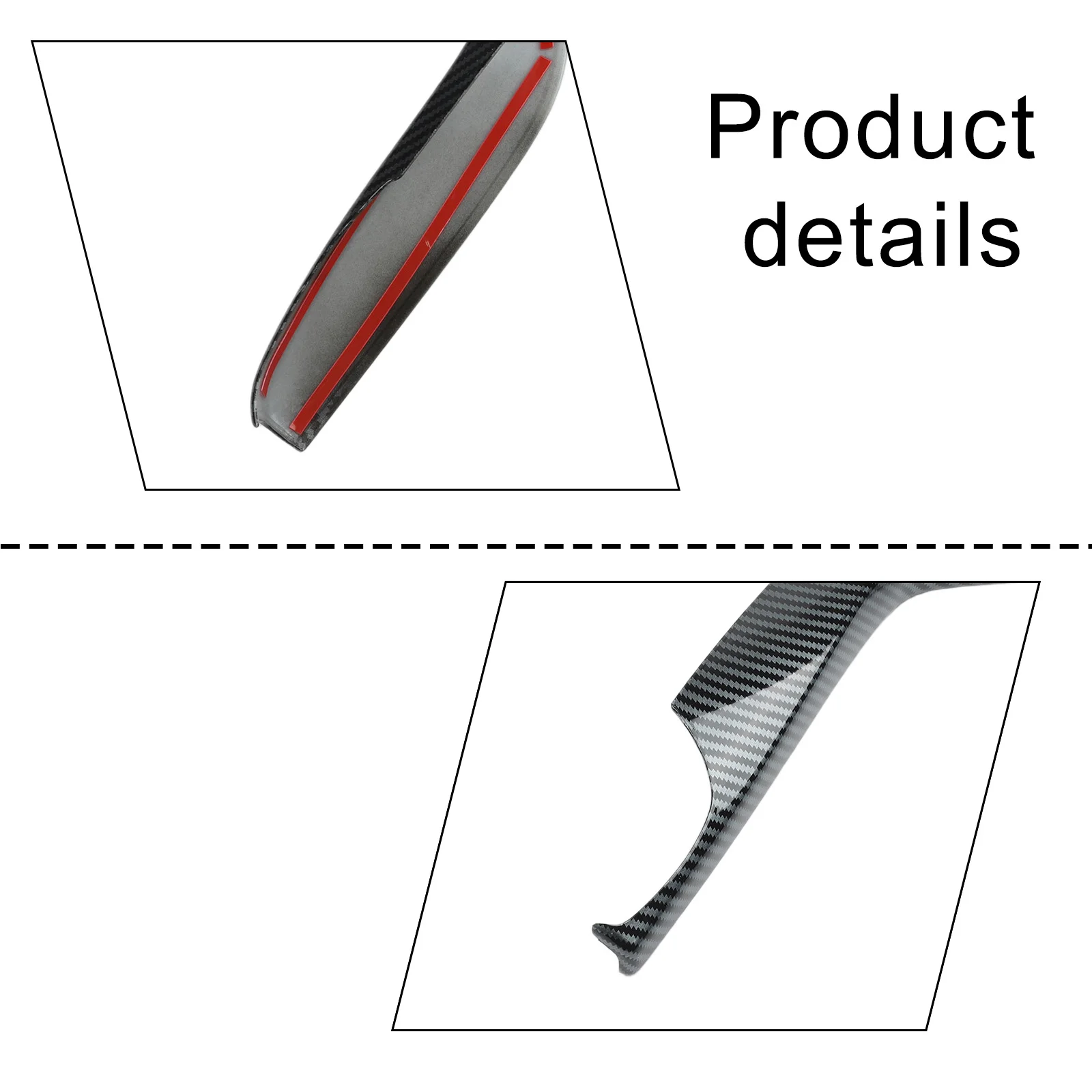 Carbon Fiber Left Rudder Gear Shift Panel Cover Trim Compatible with For Civic 2014 2019 Set of 2 for Direct Replacement