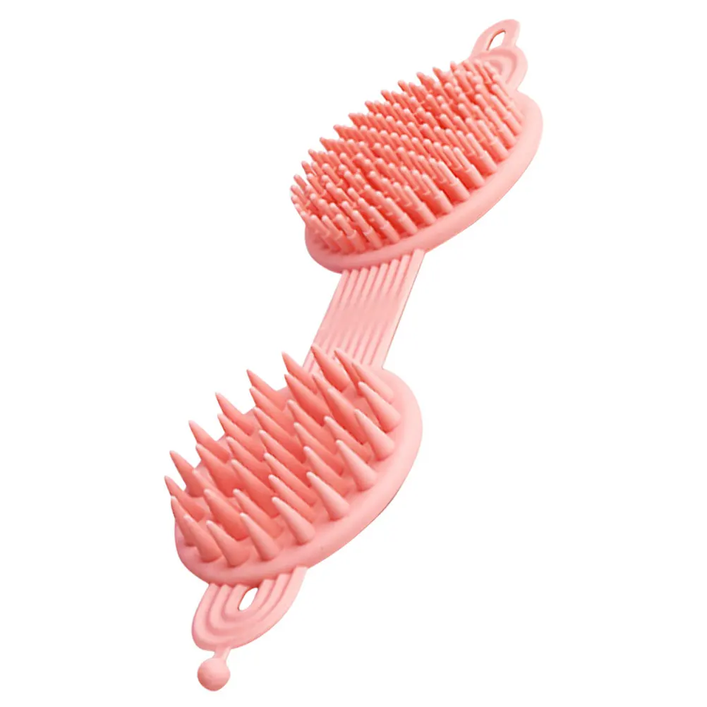 

Soft Double sided Shampoo Brush Pink Scalp Exfoliator for Head Washing Hair Care Massage Tool Shower Accessories