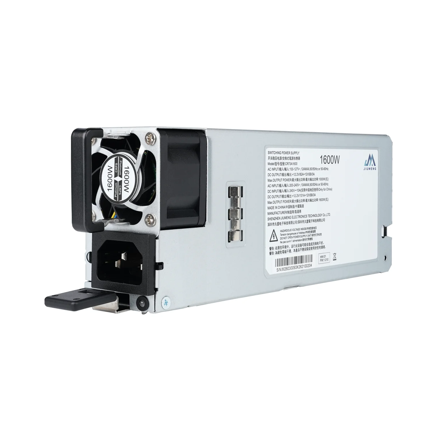 Dual Module 12V Metal Server Power Supply 1600W PSU Hot Swap Redundant 80 Plus Platinum Certified 3 Year Warranty Stock Data