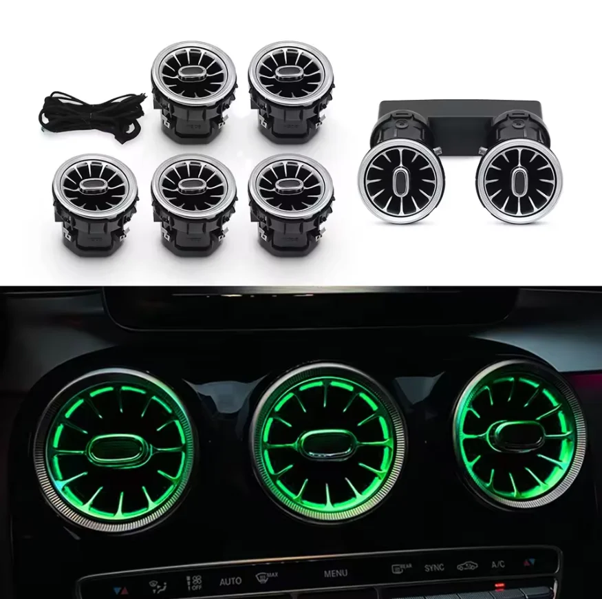 

Car Ambient Light For Mercedes Benz C Class W205 W206 W253 Air Vent LED RGB Car Interior Atmosphere Light Interior Upgrade Kit