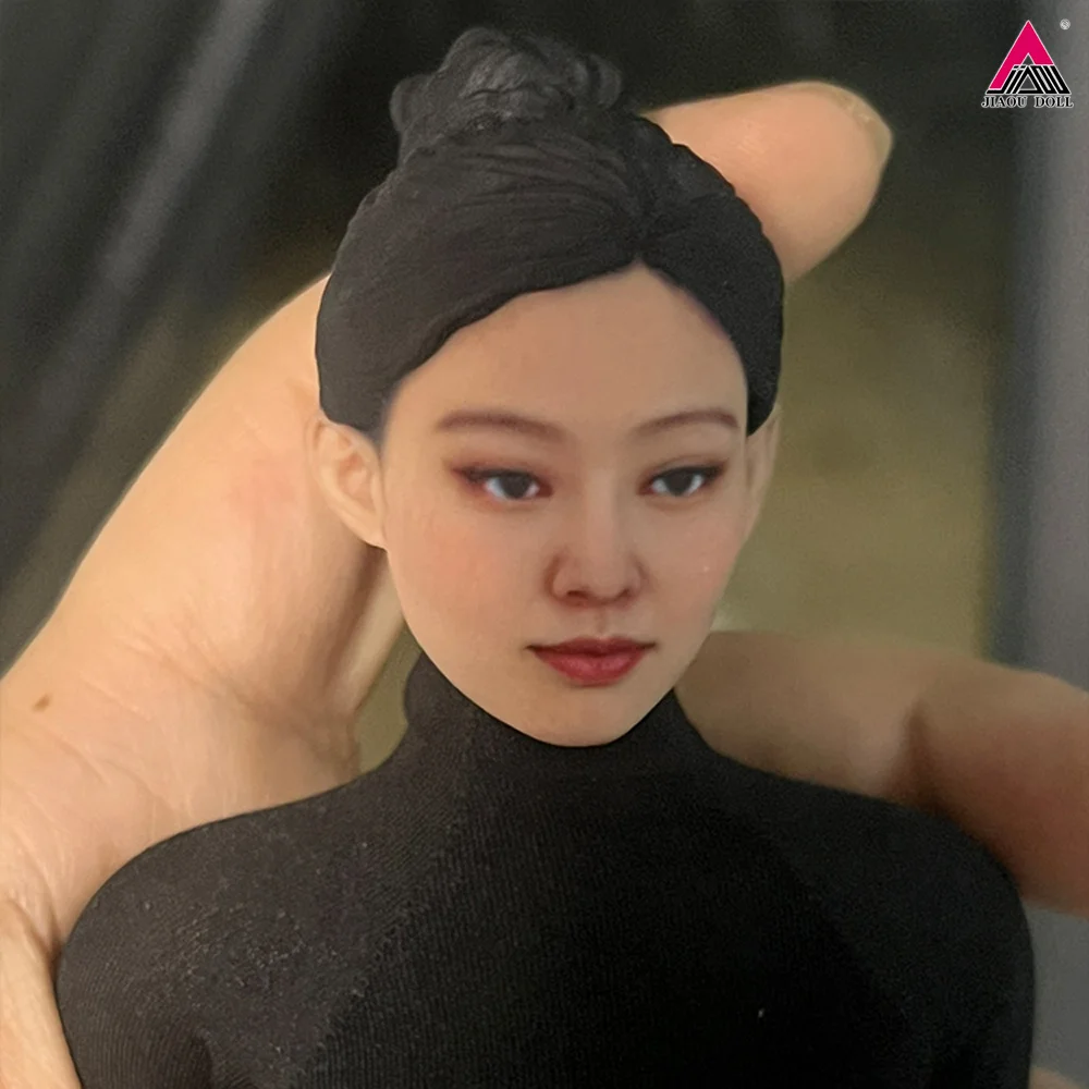 

1/6 1/12 Asia Singer Beauty Girl Head Painted Resin Model For 12'' 6'' Female Soldier Action Figure Body Doll