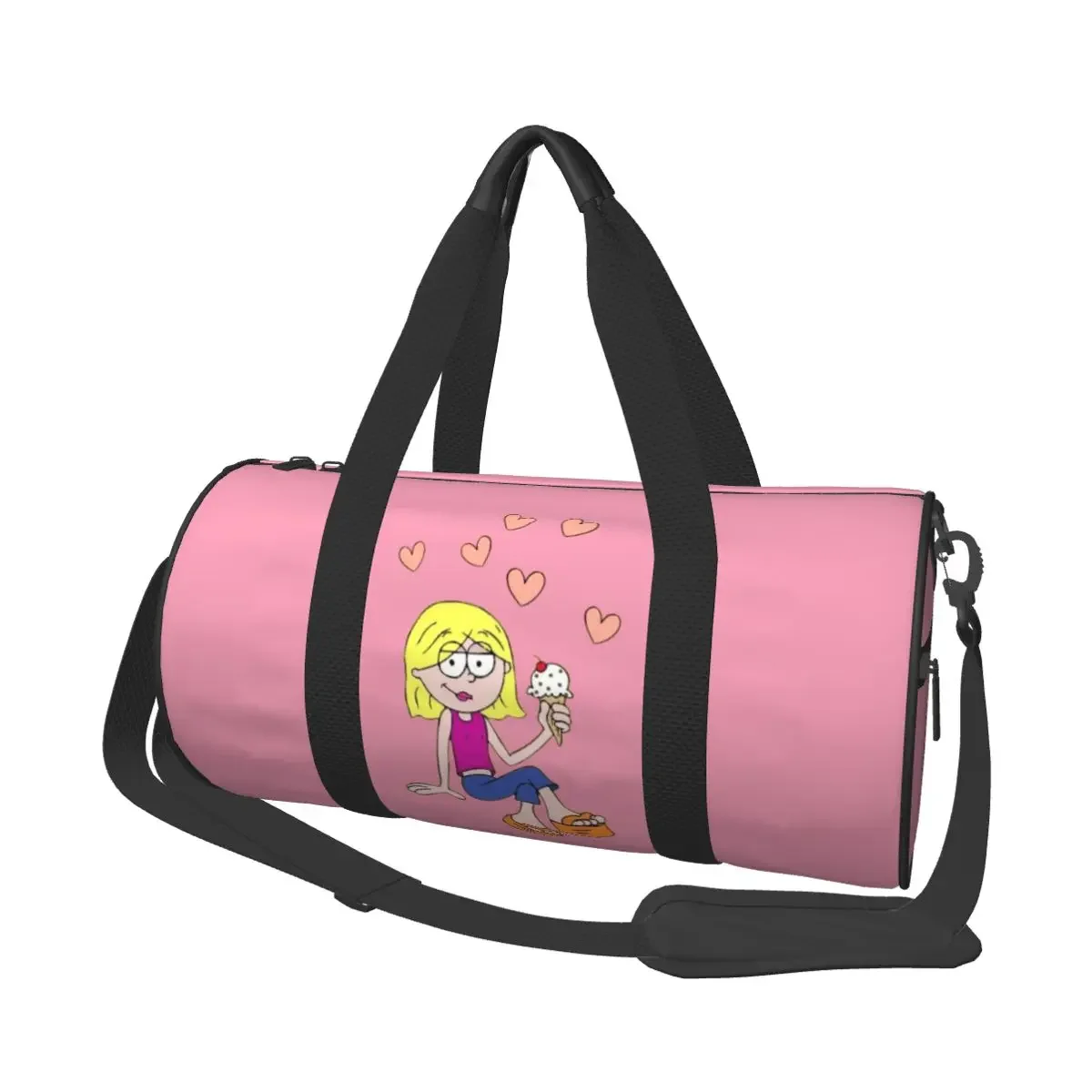 

Lizzie Mcguire Cartoon Large Duffle Gym Bag Waterproof Duffle Travel Bags Handbags Fitness bag