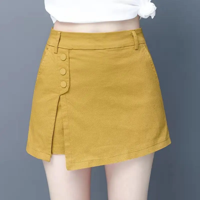 

2024 Spring and Summer New Korean Version of High-waisted Casual Skirt Slimming All-match Foreign Flavour Wide Leg Loose Shorts