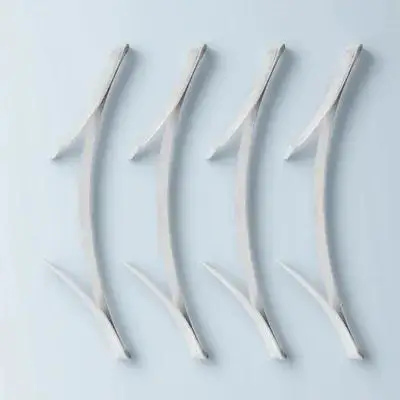 

4Pcs Bottom Positioner for Sliding Wardrobe Doors Manganese Steel Track Parts Door Buffer Clip Bottom Positioner