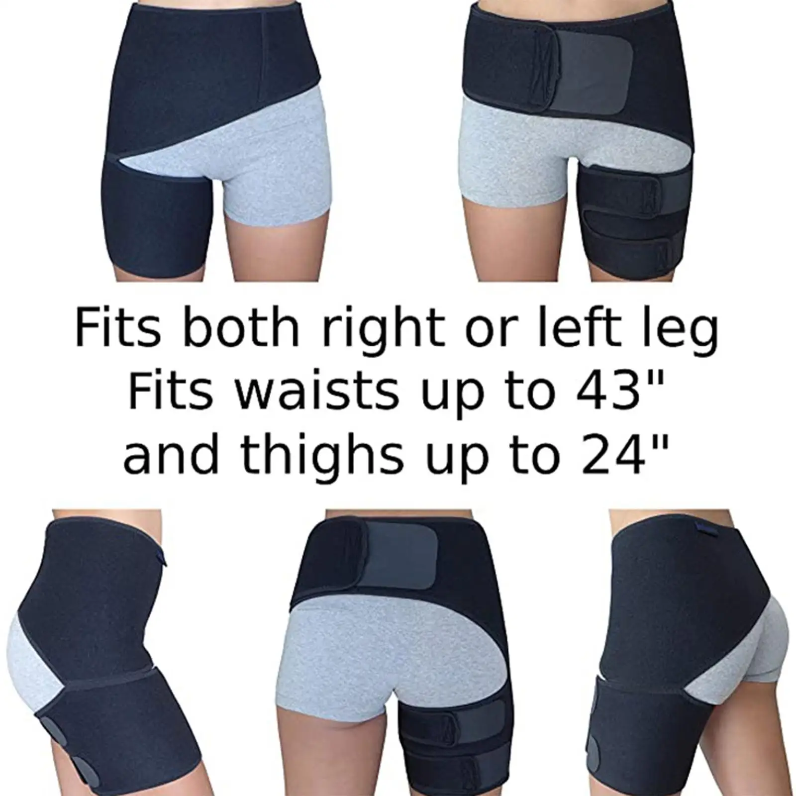 Groin Hip Brace Compression Wrap Support Belt Sleeve for Hamstring Unisex