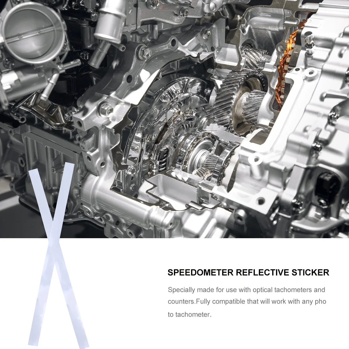 12Pcs Reflective Tachometer Stickers High Adhesive Strips for Digital Photo Tachometer Speedometer Reflective Tape Automotive